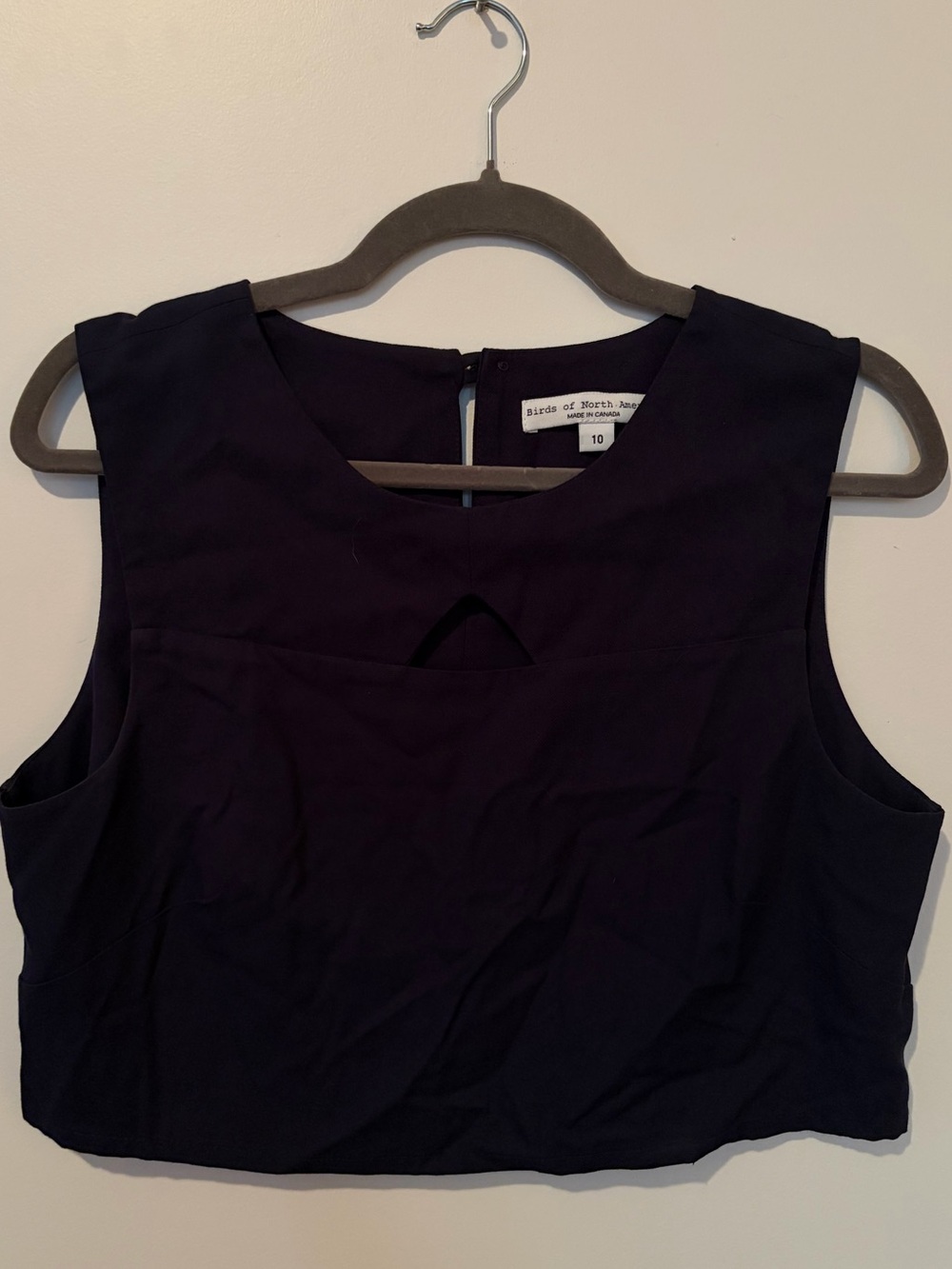 Birds of North America Vicose Sleeveless Cut-out Crop Top - 10